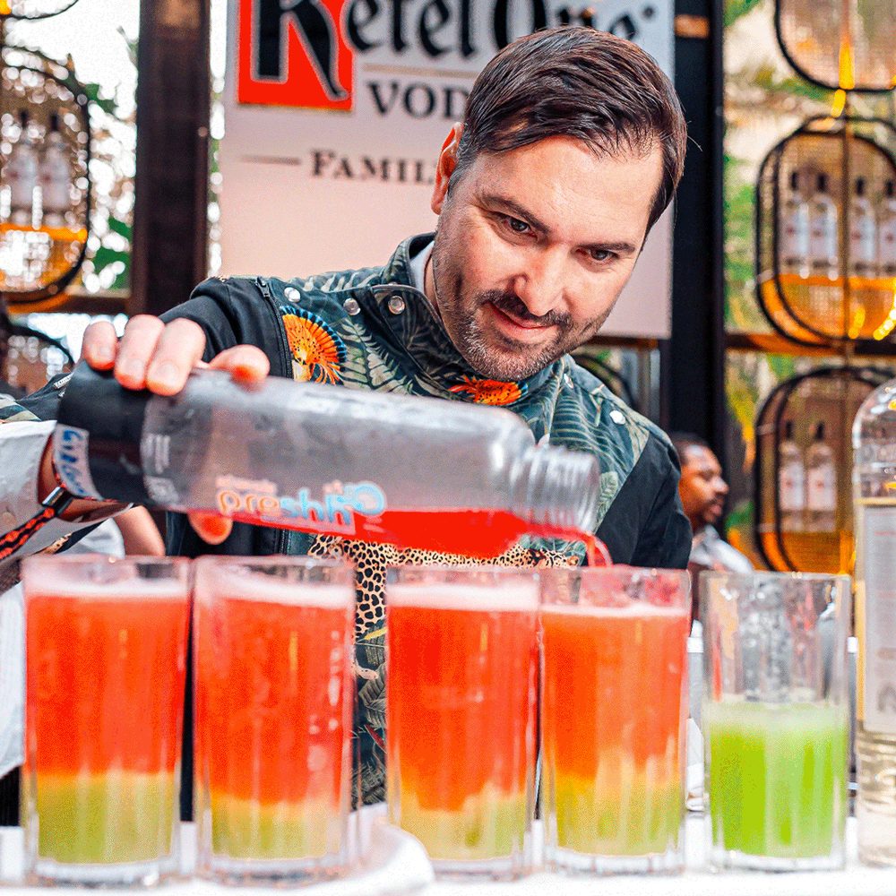 A World Class competitor preparing a carbonated cocktail with Preshh (2 of 15)